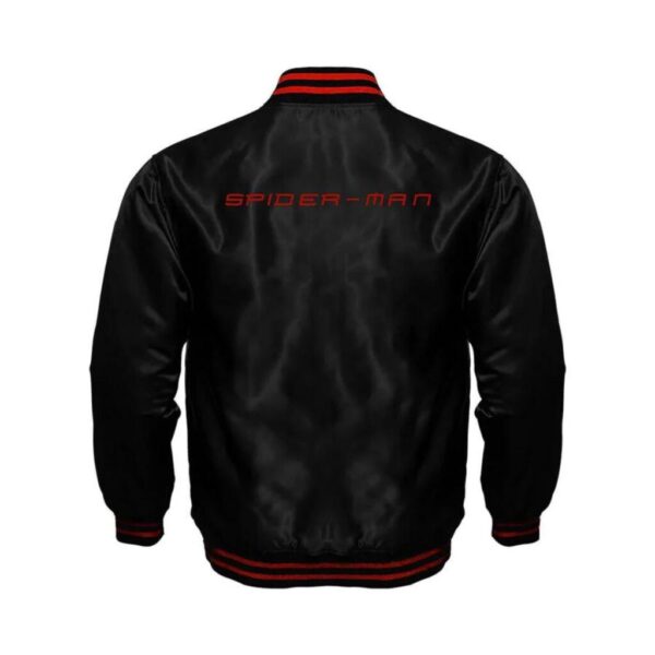 Satin Bomber Jacket with Embroidery