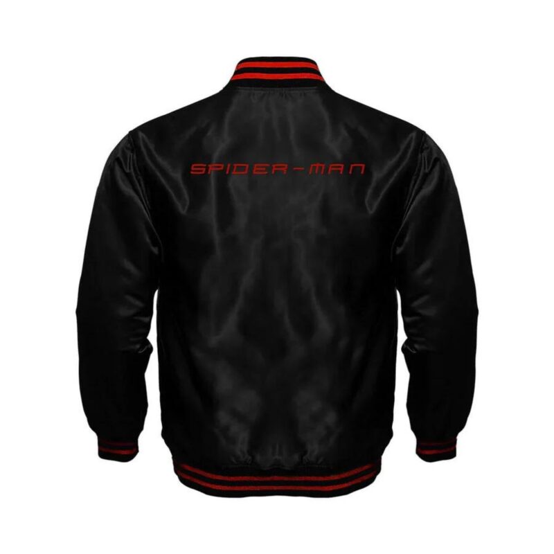 Satin Bomber Jacket with Embroidery - Image 2
