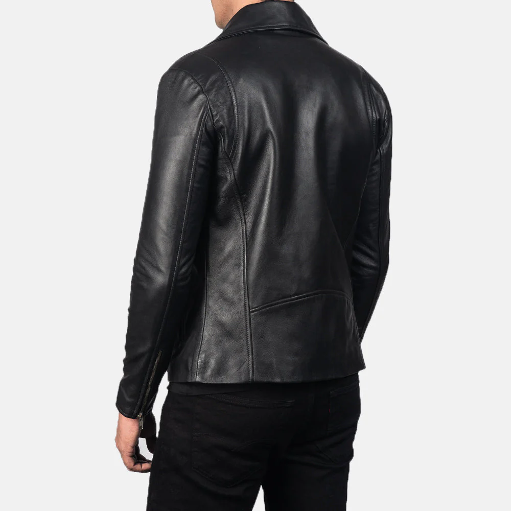 Noah Black Leather Biker Jacket for Men & Women - Image 3