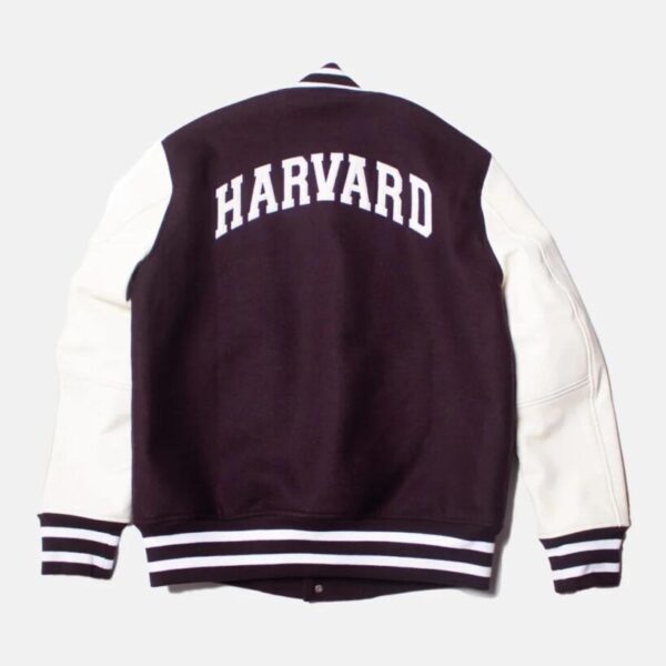 Stylish Maroon & White Varsity Jacket with “H” Patch