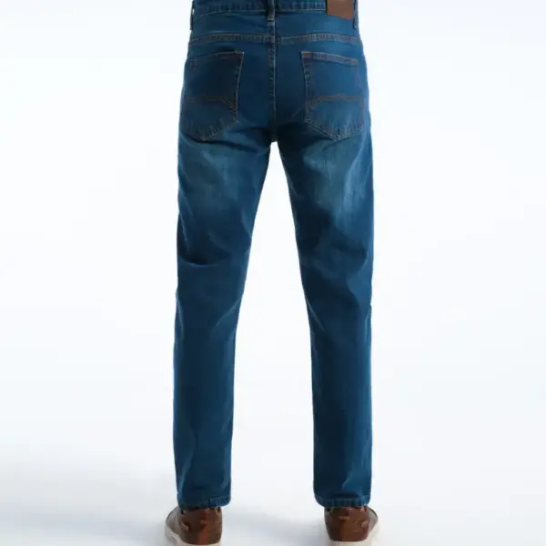 Men’s Blue Slim Fit Denim Jeans – Classic Stretch Casual Jeans