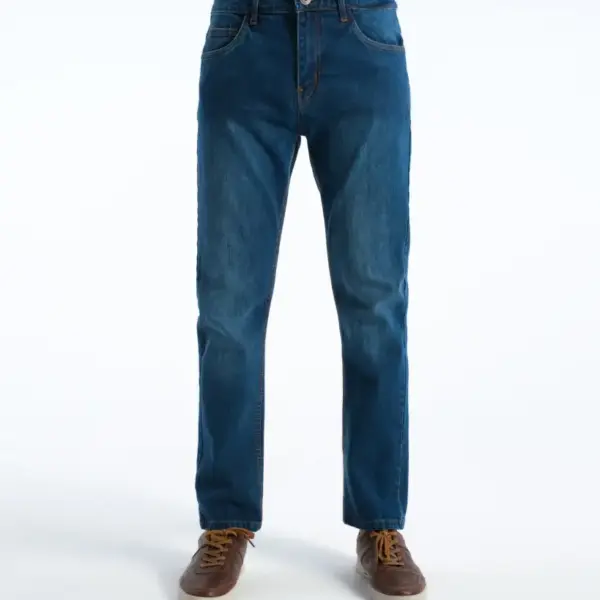 Men’s Blue Slim Fit Denim Jeans – Classic Stretch Casual Jeans
