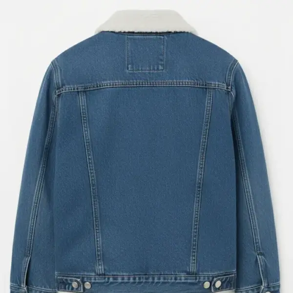 Premium Denim Sherpa Jacket – Stylish Blue Jeans Jacket for Men | Classic Fit Winter Wear