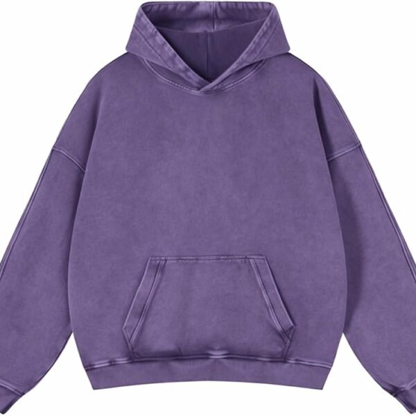 Premium Acid Wash Cotton Oversized Hoodie – Unisex Vintage Streetwear Pullover