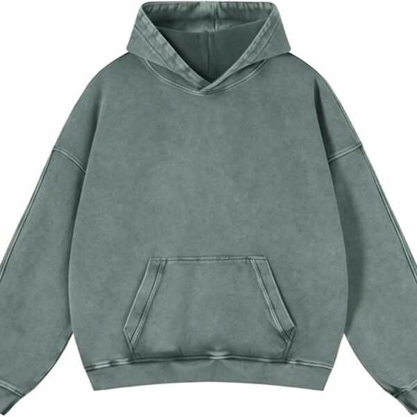 Premium Acid Wash Cotton Oversized Hoodie – Unisex Vintage Streetwear Pullover