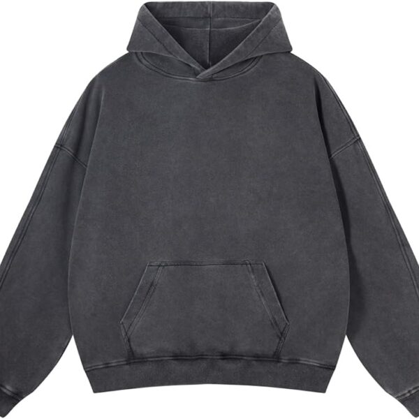 Premium Acid Wash Cotton Oversized Hoodie – Unisex Vintage Streetwear Pullover