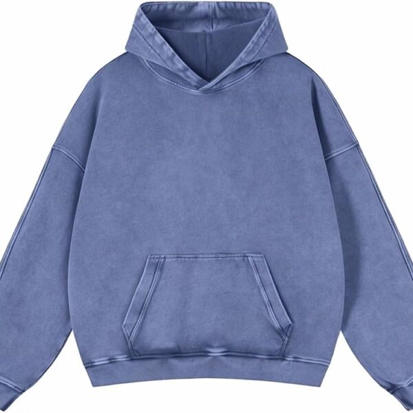 Premium Acid Wash Cotton Oversized Hoodie – Unisex Vintage Streetwear Pullover